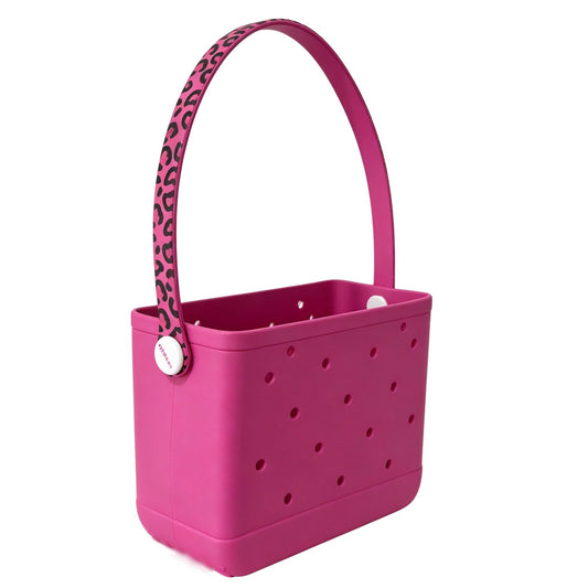 Hot Pink Leopard Beach Bag – Waterproof EVA Tote