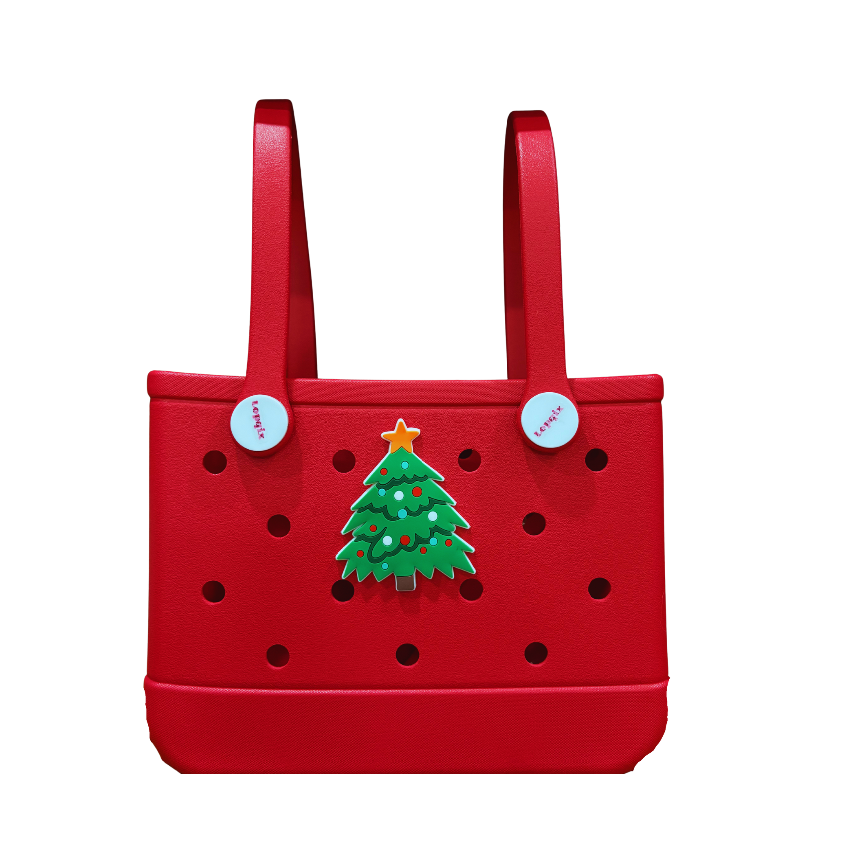 Small Rubber Tote Bag, EVA Beach Bag with Detachable Shoulder Strap, Lightweight Durable Mini Travel Tote