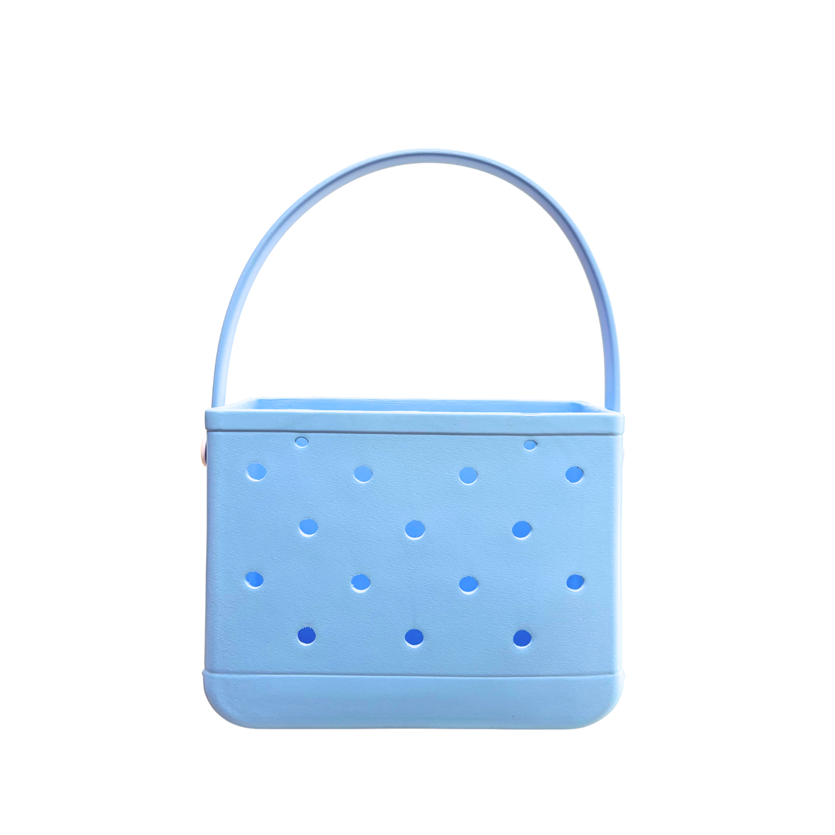 Small Rubber Beach Tote Bag, One Shoulder Strap Portable Outdoor Travel Bag for Beach Picnic Pool Outings