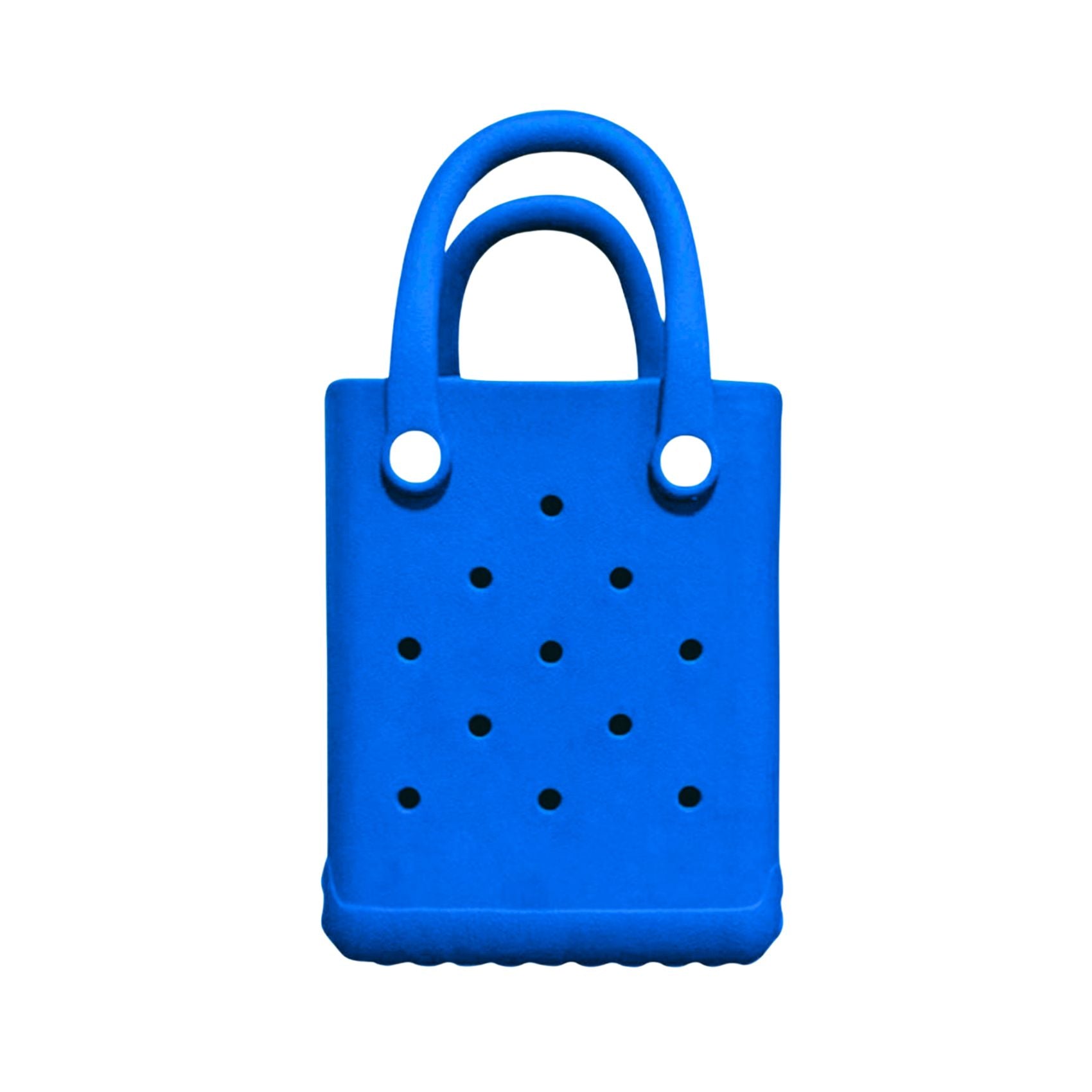 Mini Rubber Beach Bag, Lightweight Washable Tote for Beach Pool Travel