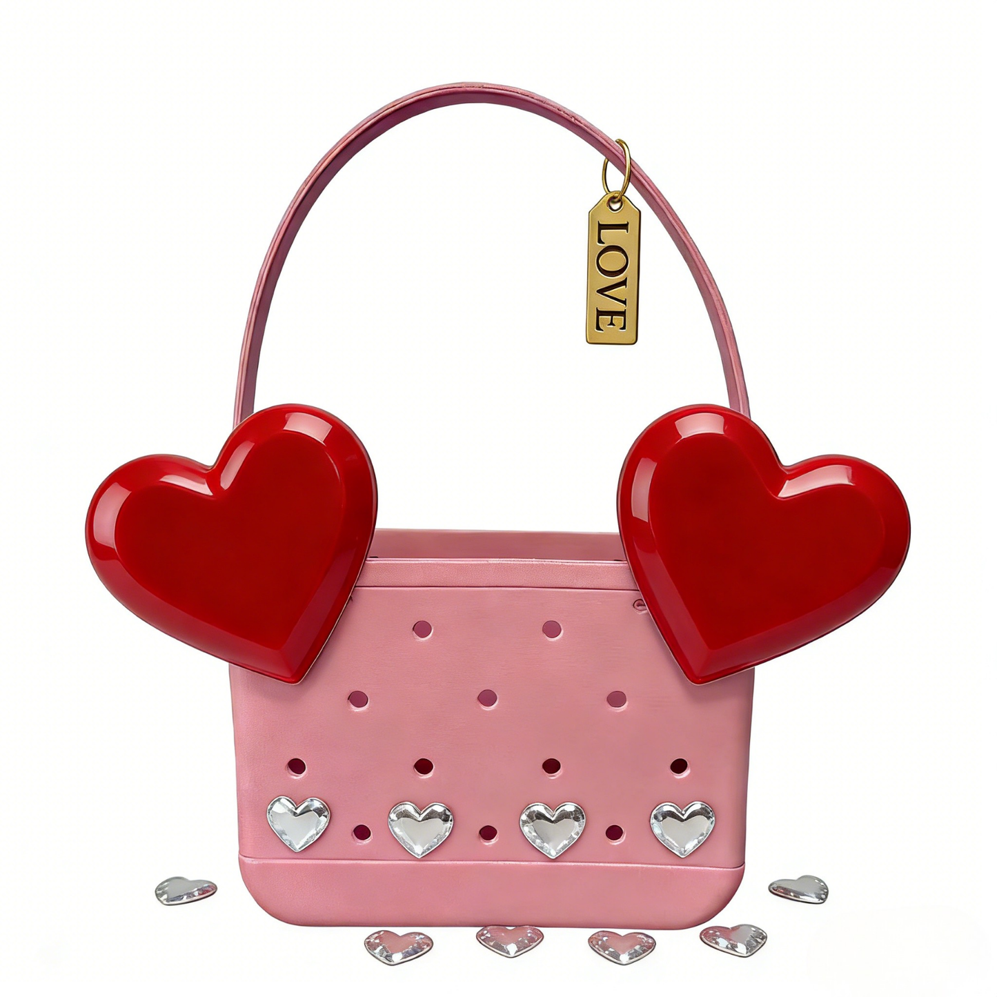 Valentine's Day Love Basket - Pink EVA Beach Bag