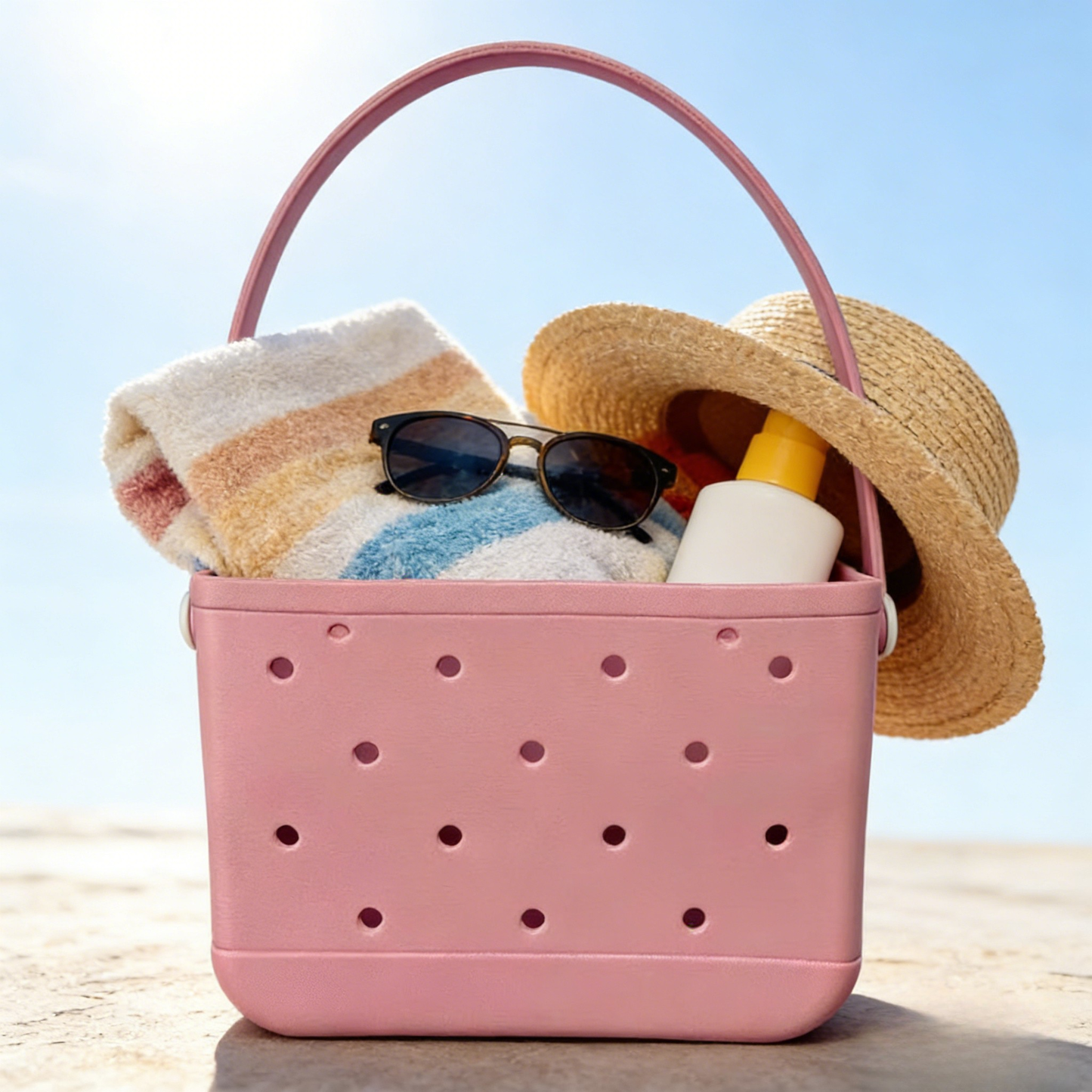 Valentine's Day Love Basket - Pink EVA Beach Bag