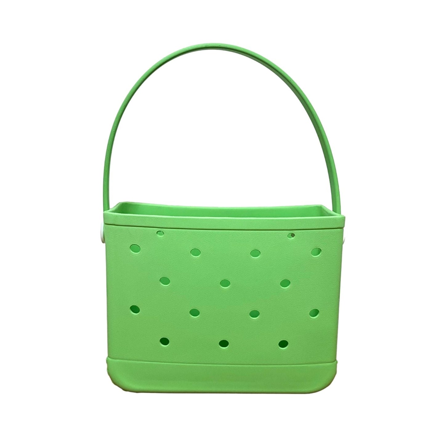 Green EVA Hole Beach Tote – Single Shoulder Strap Waterproof Bag for Summer Beach & Outdoor Use