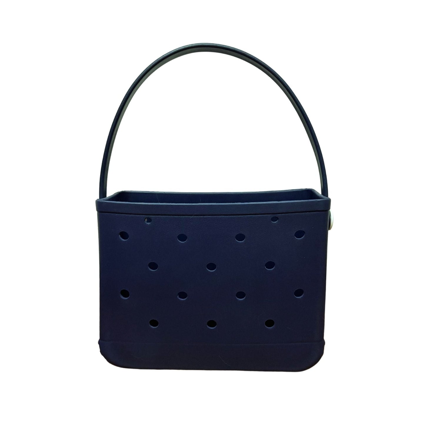 Navy EVA Hole Beach Tote – Single Shoulder Strap Waterproof Bag for Summer Beach & Outdoor Use
