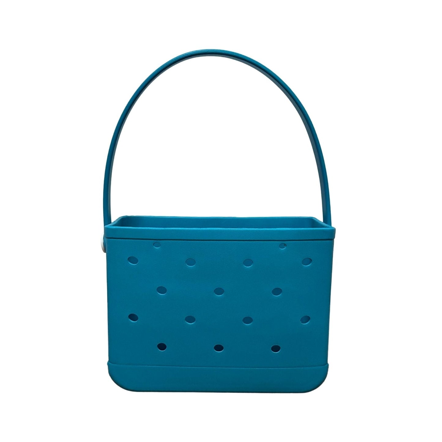 Lake blue EVA Hole Beach Tote – Single Shoulder Strap Waterproof Bag for Summer Beach & Outdoor Use