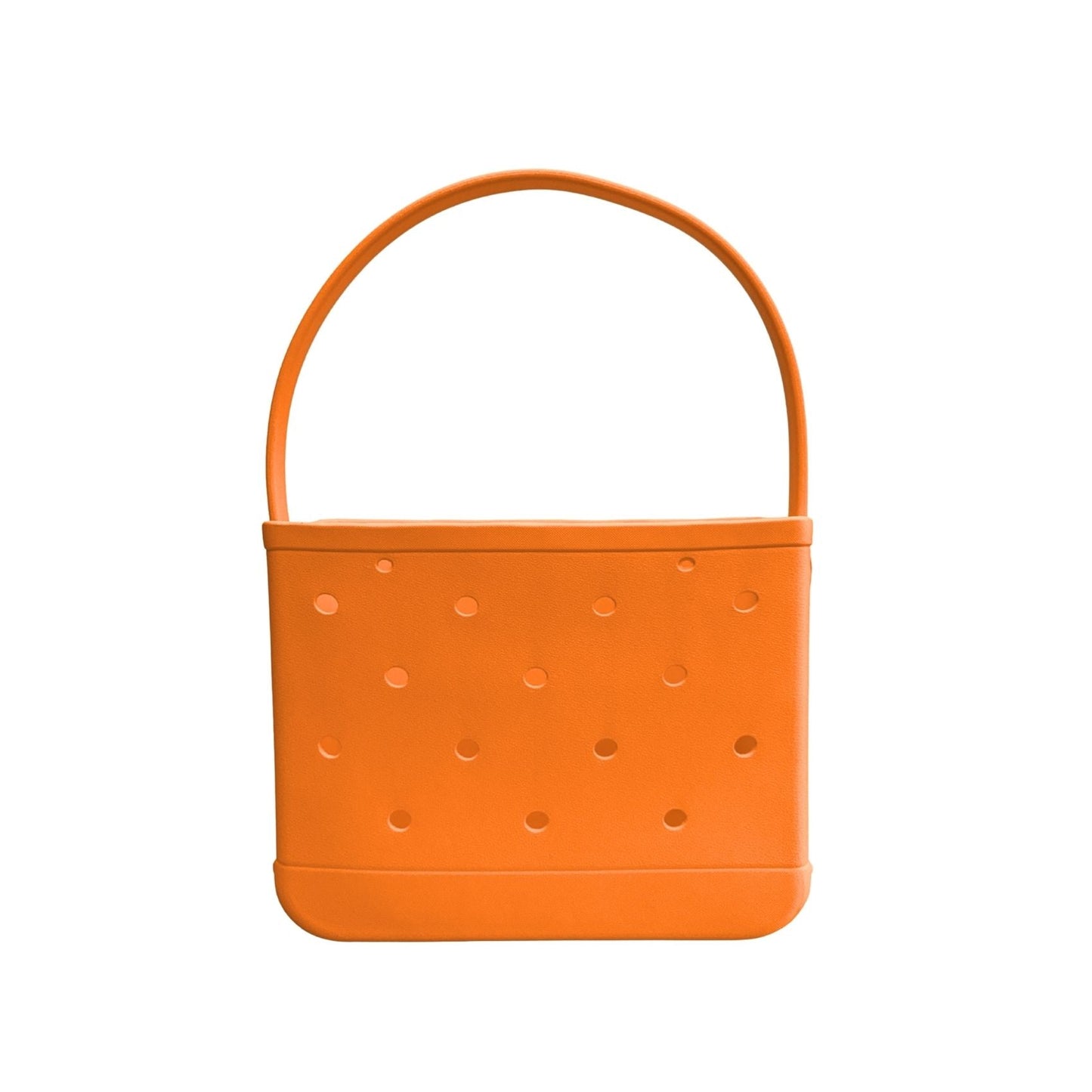 Orange EVA Hole Beach Tote – Single Shoulder Strap Waterproof Bag for Summer Beach & Outdoor Use