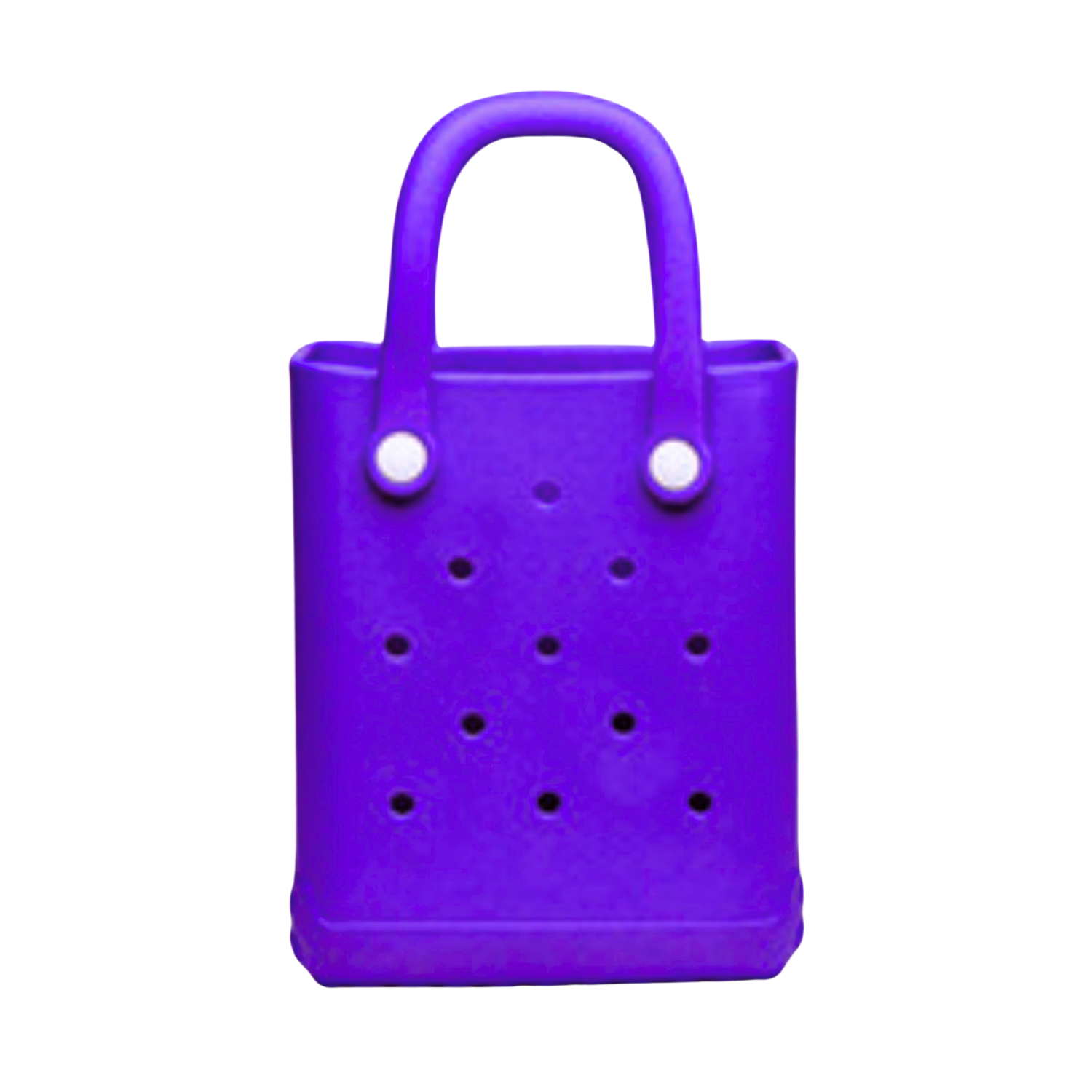 Mini Rubber Beach Bag, Lightweight Washable Tote for Beach Pool Travel